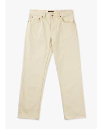 Nudie Jeans S Rad Rufus Raw Straight Jeans - Natural
