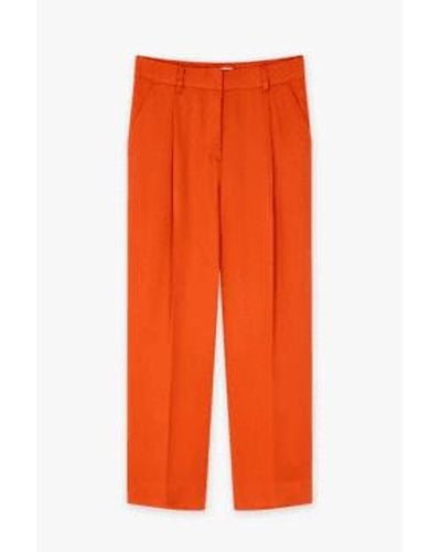 CKS Pantalones marrones color naranja lahti