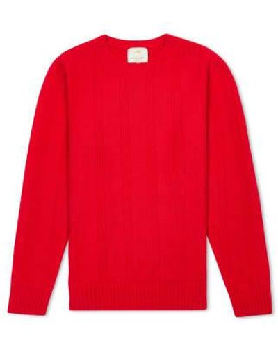 Burrows and Hare Seed Stitch Sweater M - Red