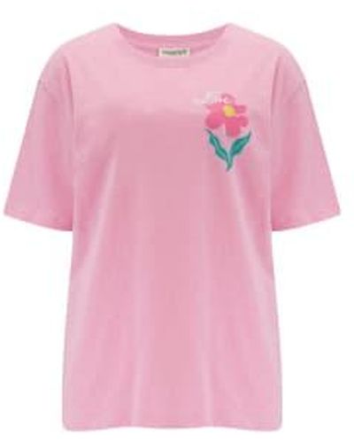 Sugarhill Kinsley Relaxed T Shirt Nature Bloom - Rosa