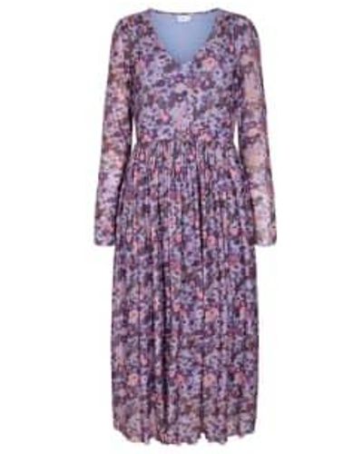 Numph Robe Nufreja en V-Neck - Violet