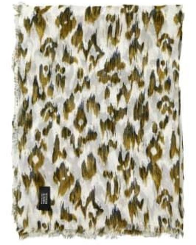 Scotch & Soda Armeegrün ikat gedruckter schal