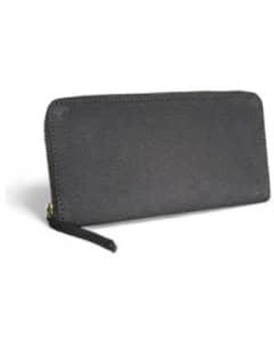 WDTS Canvas Zipped Wallet - Black