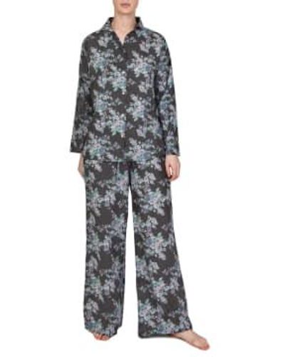 Gabrielle Parker Pijama algodón vintage charcoal s / m - Gris