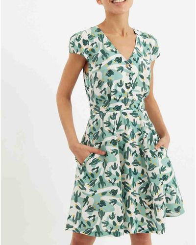 Lilac Rose Louche Cathleen Mini Tea Dress en Arizona Multi - Azul