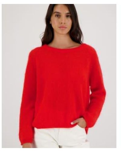 Les Racines Du Ciel Cidjey Round Neck Sweater Poppy L - Red