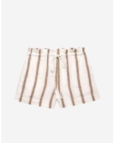 Rails Foster coconut stripe drawstring shorts col: crème multi, taille: - Neutre