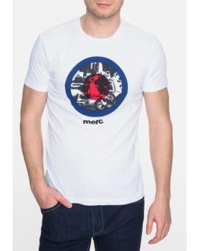 Merc London Granville Print T Shirt - Bianco