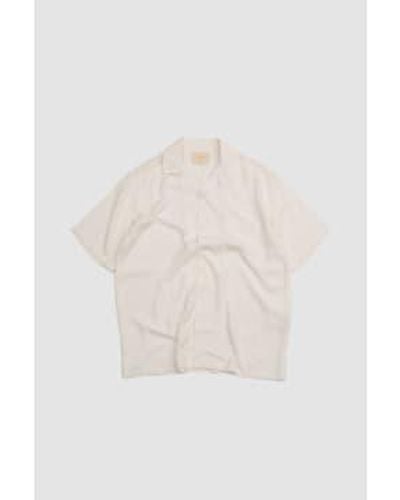 Portuguese Flannel Modal Dots Shirt M - White