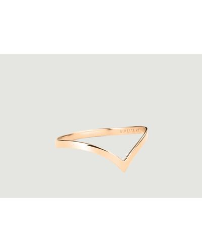 Ginette NY Gold Wise Ring - Bianco