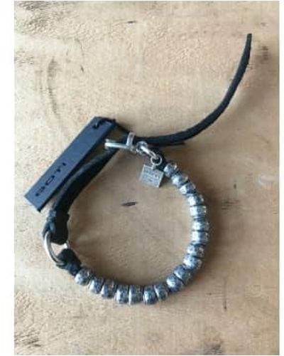 Goti Leather Bracelet With Br252 - Metallizzato