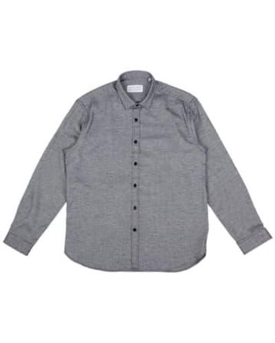 Merchant Menswear Mercante Flannel Shirt Um Navy / Xl - Grey