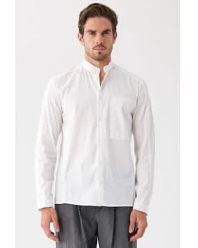 Transit Front Pocket Shirt - White