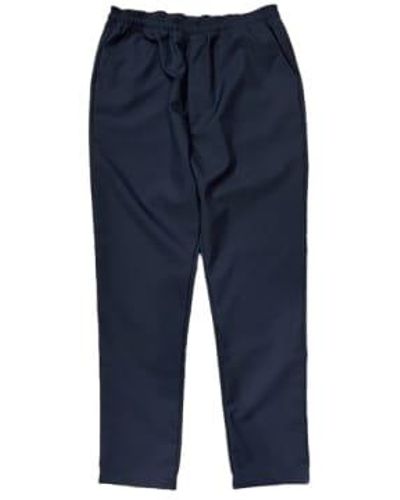 CAMO Nouveau pantalon élastique eclipse laine marine - Bleu