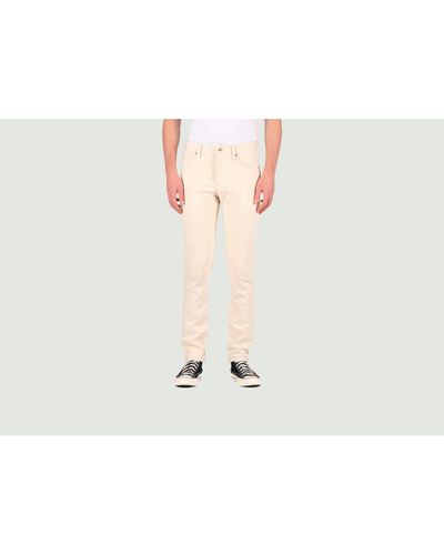 Naked & Famous All Natural Organic Cotton Selvedge Super Guy Jeans - White