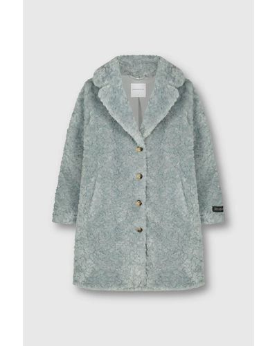 Rino And Pelle Jenny Double Breasted Coat Blue Dunst - Blau