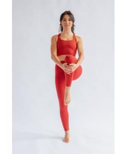 GIRLFRIEND COLLECTIVE Ember Compressive Legging gran altura - Rojo