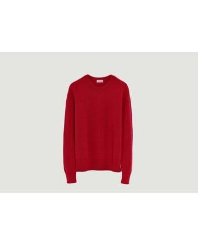 Tricot Ribbed Sweater - Red