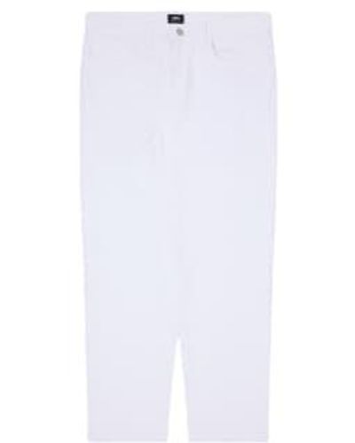 Edwin Pantaloni Cosmos Uomo Optic /garment Dyed - White