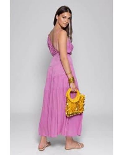 Sundress Long Cassis Lilas Arlette Dress Xsmall/small - Purple