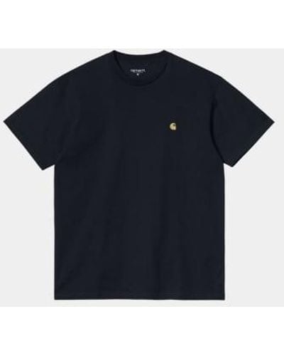 Carhartt T Shirt Chase Dark Gold - Blu