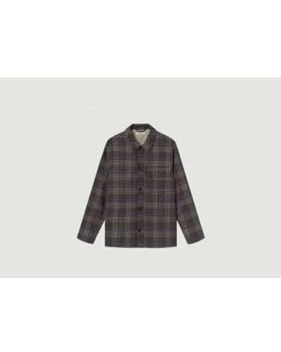 WOOD WOOD Clive Plaid Woollen Overshirt S - Multicolour