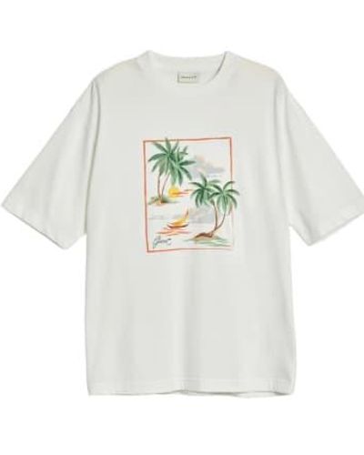 GANT Hawaiian Print T-shirt - White