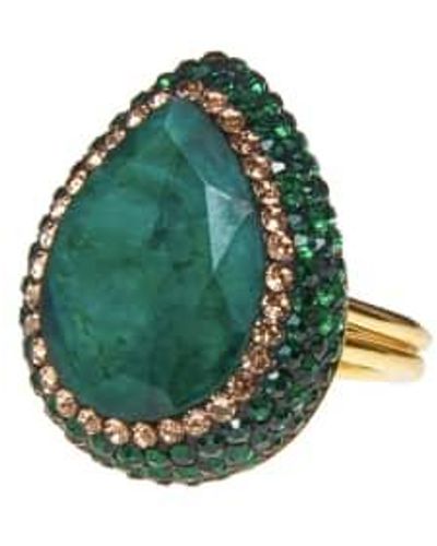 SORU Emerald Crystal Ring - Verde