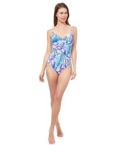 Gottex E24012030 Tropic Boom Swimsuit In Multi - Blu