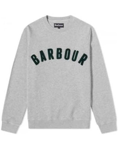 Barbour Sweat prep logo crew gris chiné