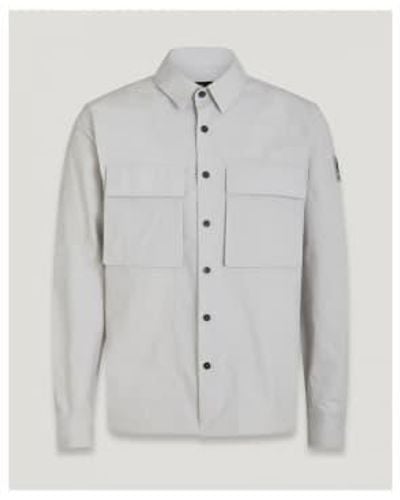 Belstaff Xxl Pearl Caster Double Pocket Over Shirt - Gray