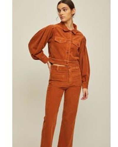 Rita Row Zoe Corduroy Jacket And Purple Cotton - Orange