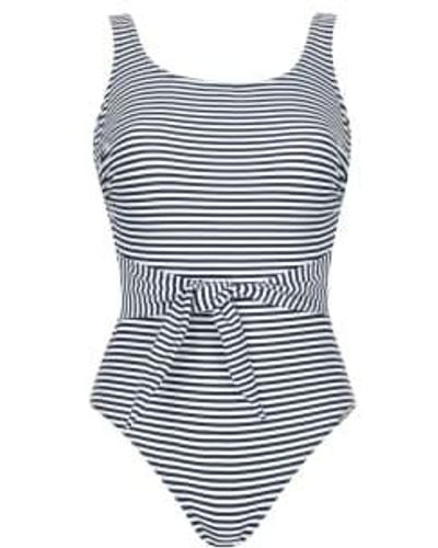 Sunflair Mastectomy Striped Swimsuit 38d - Blue