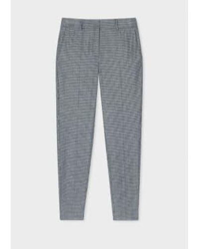 Paul Smith Subtle Check Tailored Flannel Trousers - Grigio