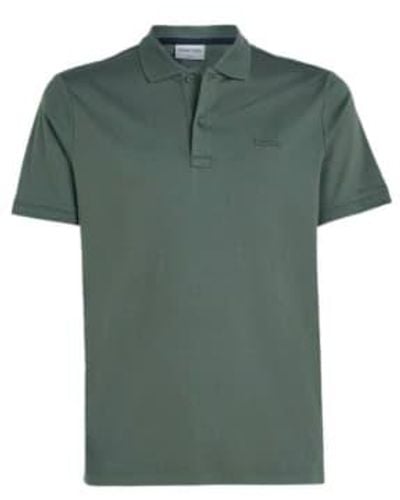 Calvin Klein Slim Poloshirt aus glatter Baumwolle - Grün