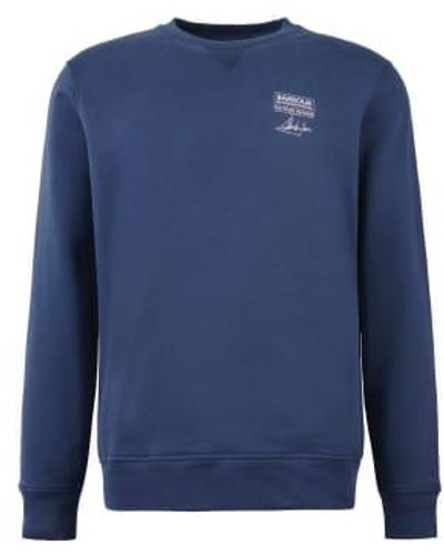 Barbour Beobachten Sie Crew Neck Sweatshirt Oxford Navy - Blau