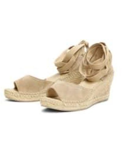 SELECTED Chinchilla Eva Suede Wedge Espadrille - Natural