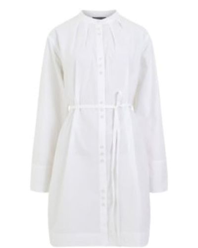 French Connection Alissa chemise robe-lin blanc-71rzj