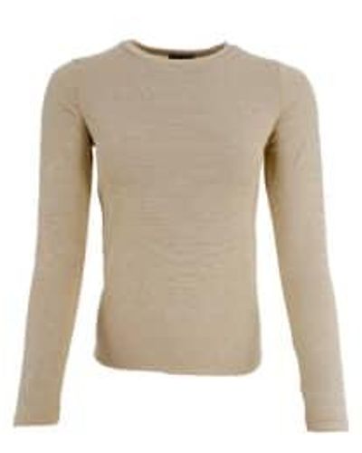 Black Colour Faye Long-sleeved Top Light Gold S/m - Natural