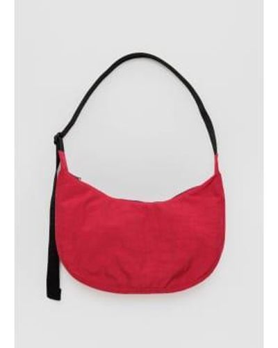 BAGGU Medium Nylon Crescent Bag Candy Apple - Red