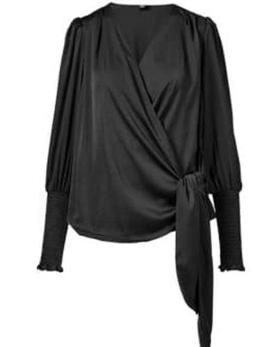 NÜ Rebecca Wrap Shirt Xs - Black