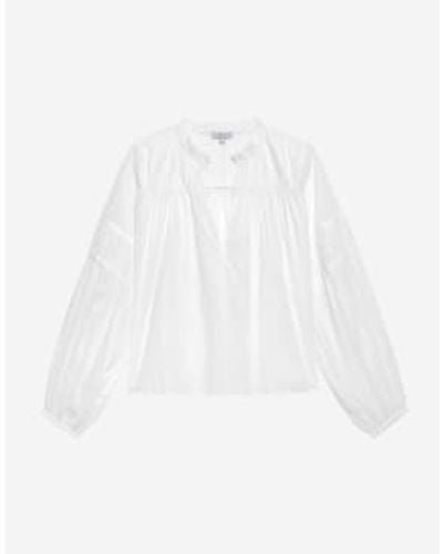 Rails Marli v neck frill detail top taille: s, col: blanc