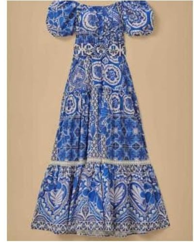 FARM Rio - Tile Dream Dress - Multi - S - Blue