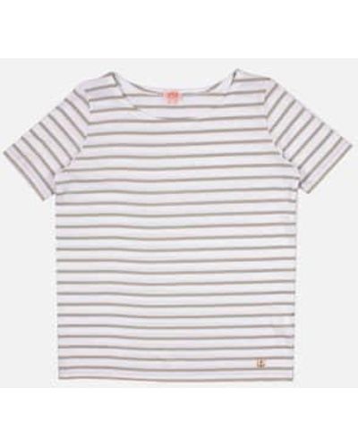 Armor Lux Breton T-shirt /oyat Light Green Xs/0 - White