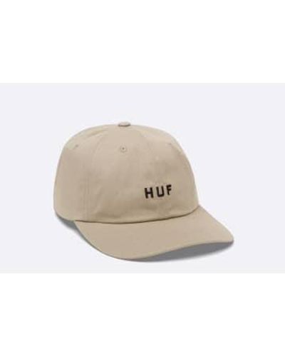 Huf 6-panel-hut eingerichtet und gebogen - Weiß