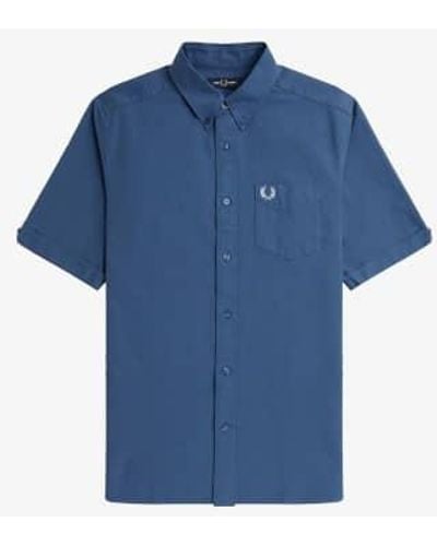 Fred Perry Oxford Shirt Midnight - Blu