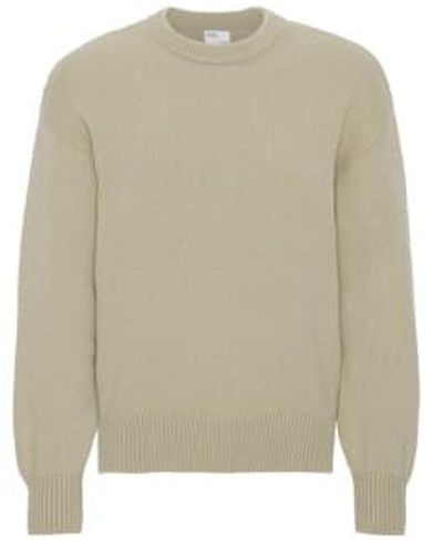 COLORFUL STANDARD Ivory Oversized Merino Wool Crew Jumper M - Natural