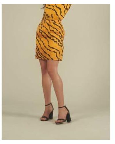Silvian Heach Animal Print Skirt Xs - Natural