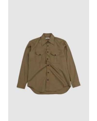 Husbands Shirt boy scout jap. coton twill - Vert