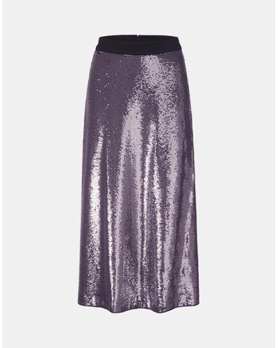 Riani Purple Sequin Skirt Col: Purple Rain, Tamaño: 14 - Morado